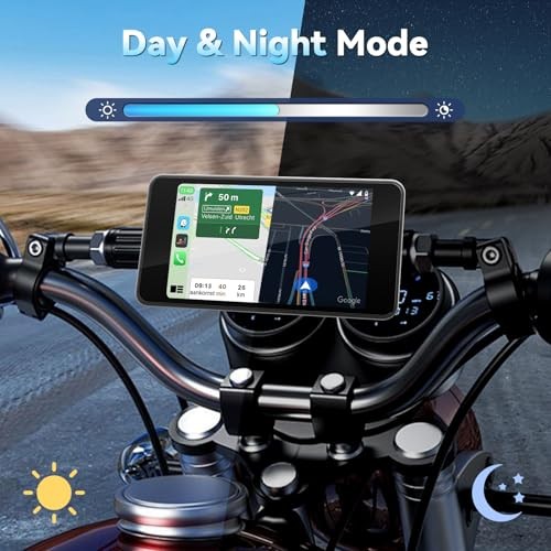 Motorcycle CarPlay Screen with Wireless Apple CarPlay Android Auto,4.7 4.7IN