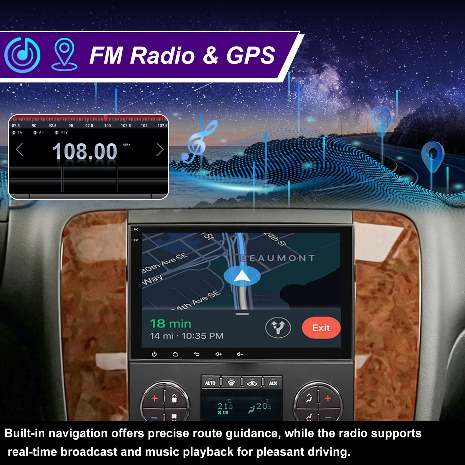 5G WiFi Upgrade Car Radio for GMC Sierra, Chevy Silverado 1500/2500/3500