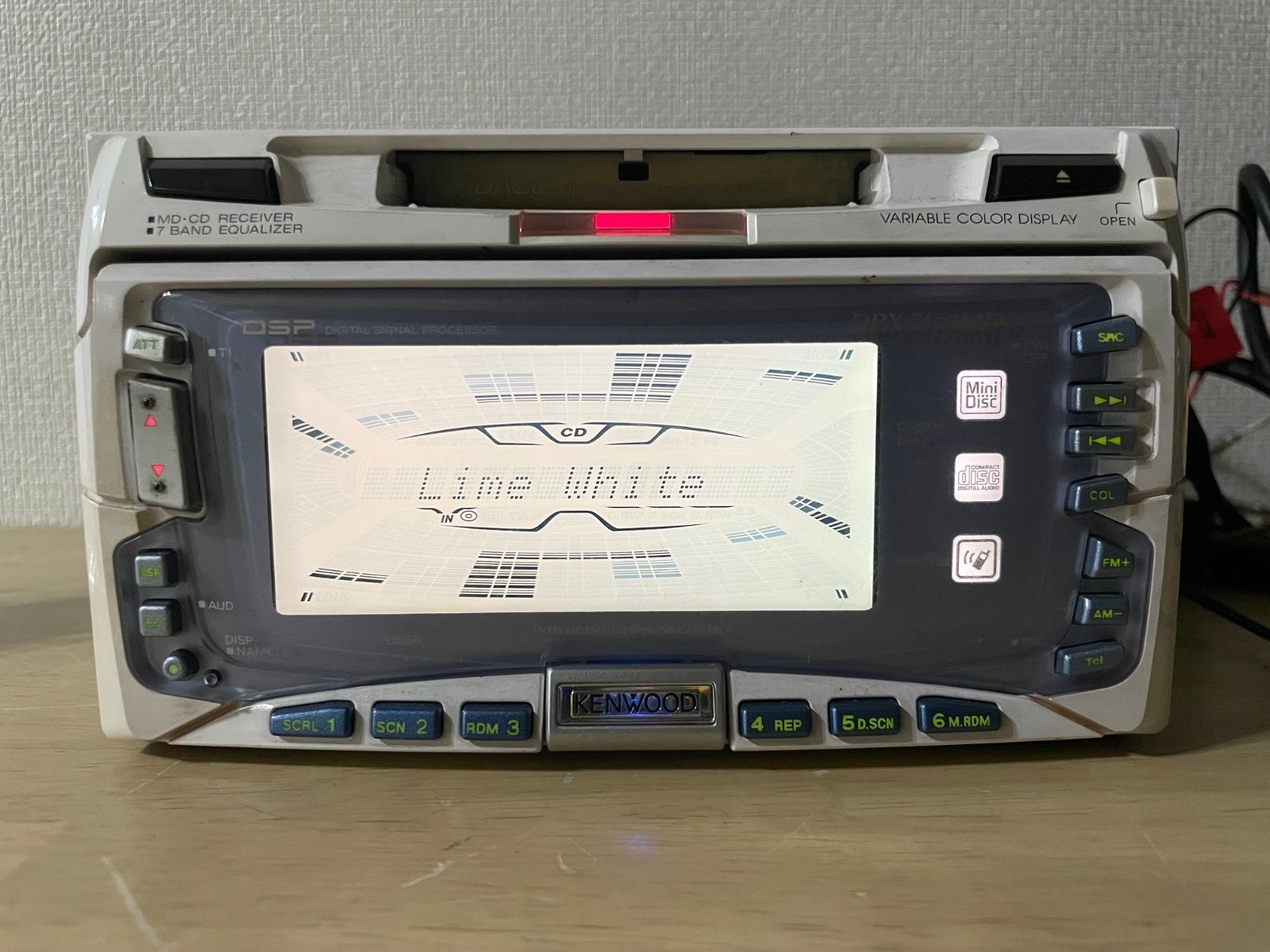 KENWOOD DPX-7170MDi 2DIN CD MD Player Bluetooth Tested Working White