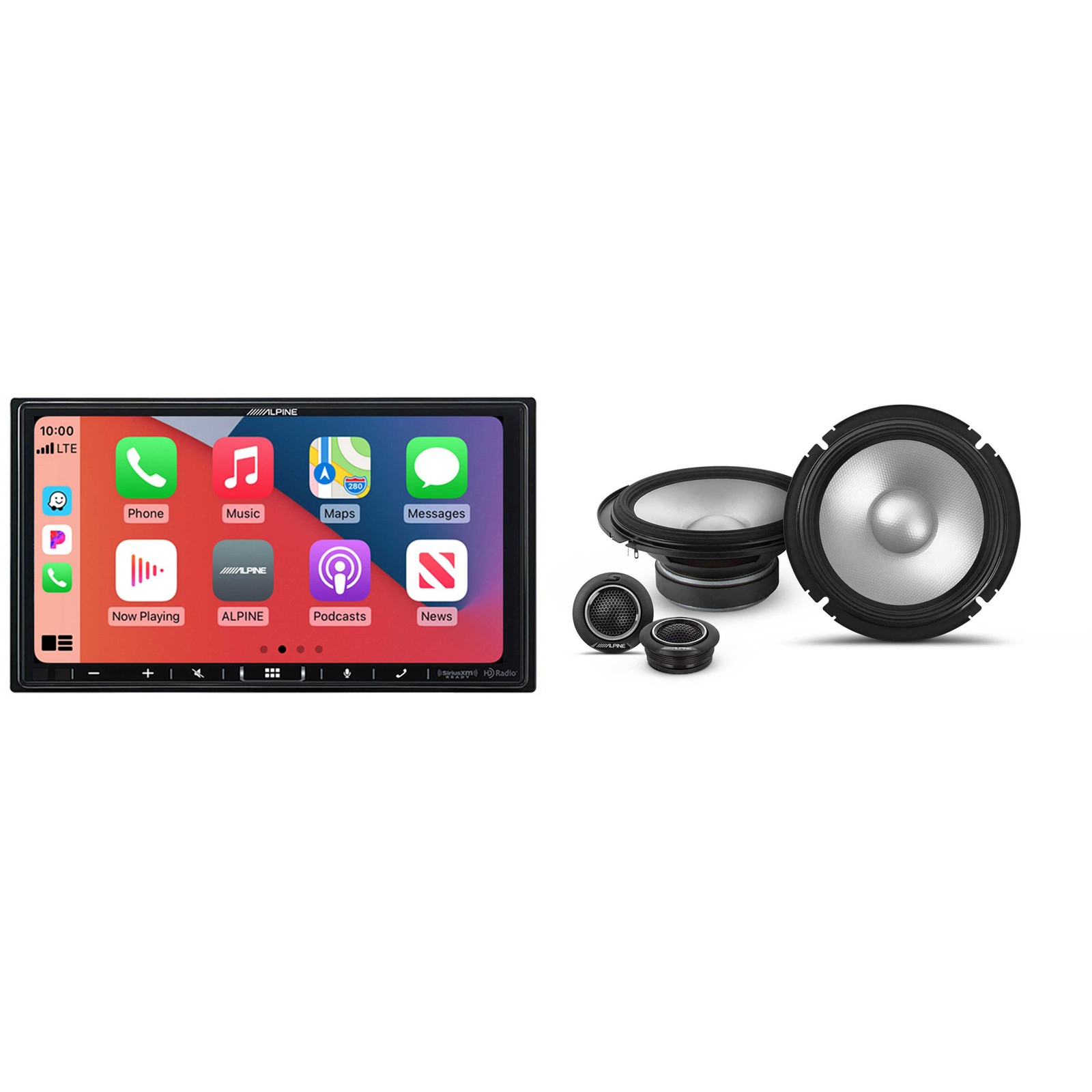 Alpine iLX-407 Multimedia Receiver + 1 Pair Alpine S2-S65C Type S 6.5″ Speakers