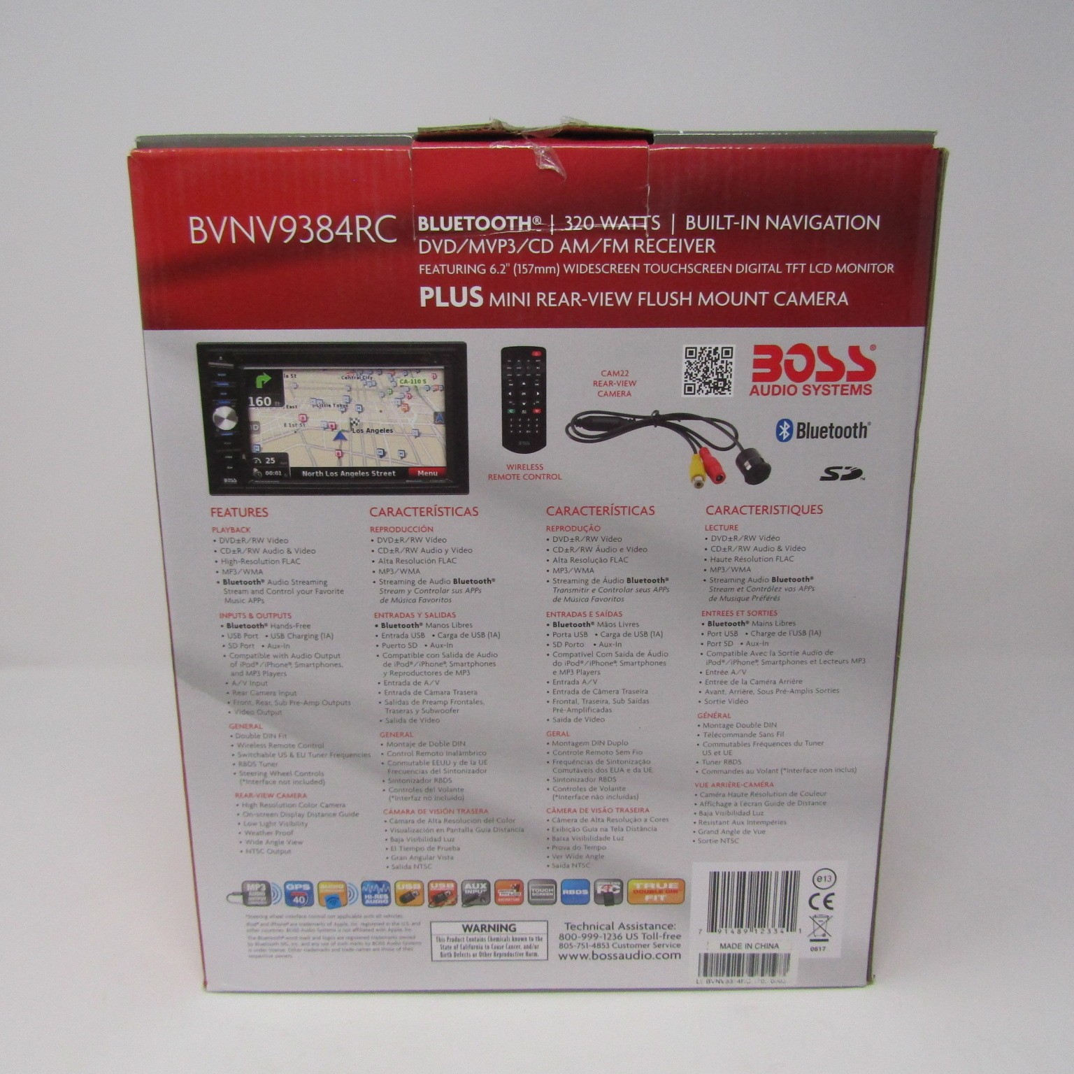 BOSS Audio Systems BVNV9384RC Double DIN In-Dash Navigation DVD Bluetooth