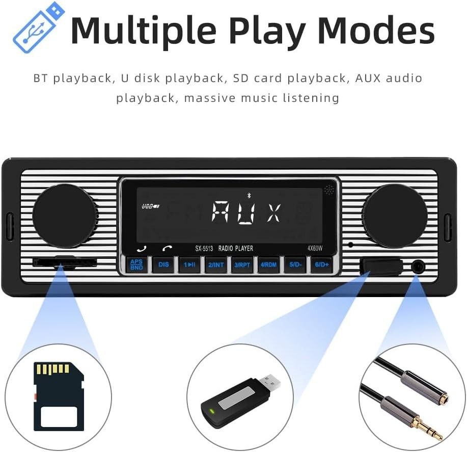 7-Inch Bluetooth Car Stereo with Hands-Free Calling & Easy Installation