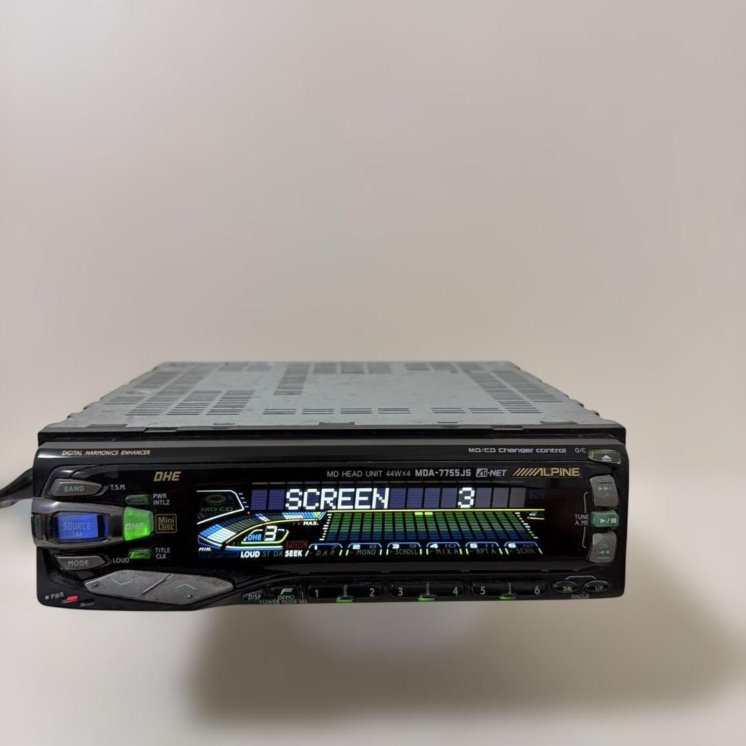 ALPINE Rare MD Player MDA-7755JS MiniDisc Player with Cables