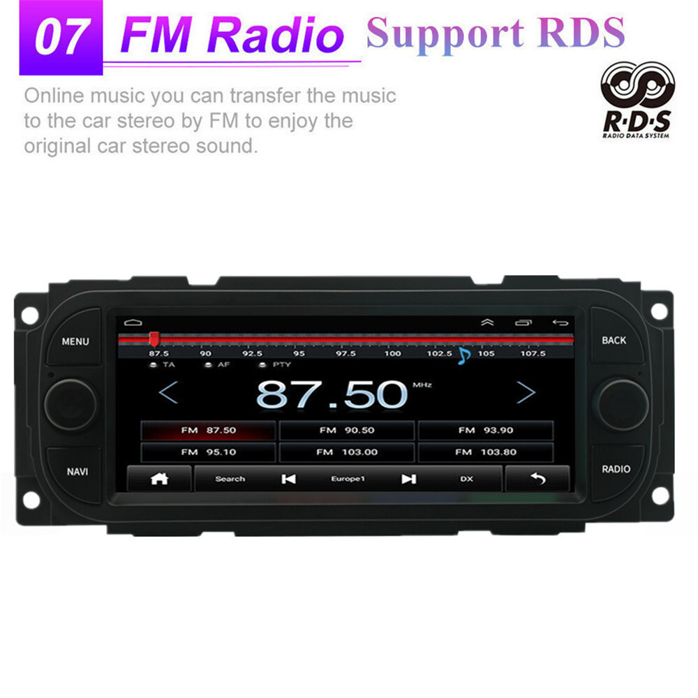 1 Din Car Stereo Radio BT Head Unit W/Cam Fit For Dodge Caravan/Dakota 2001-2004
