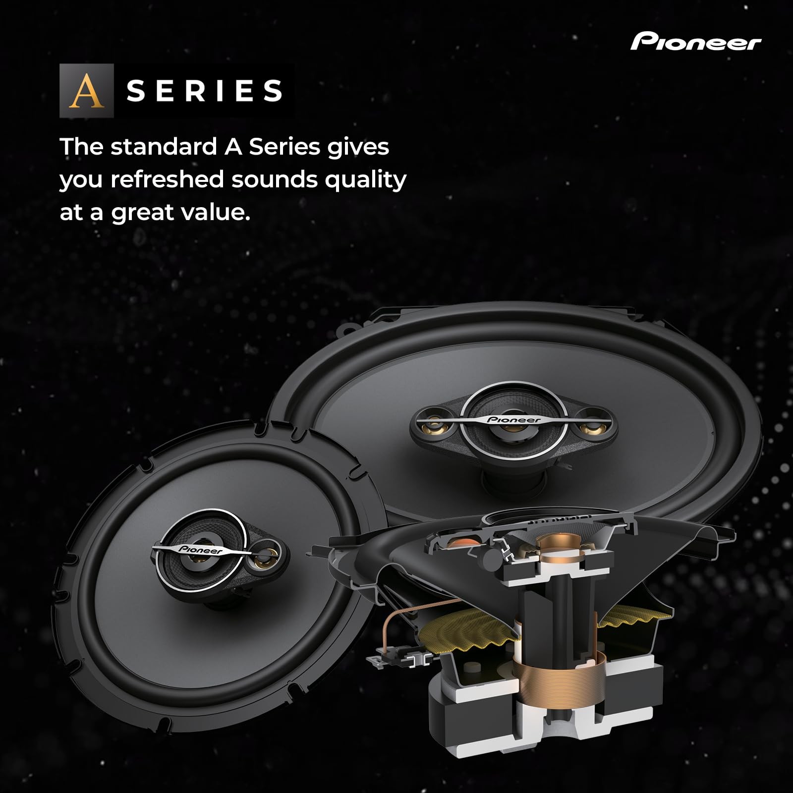 A-Series Standard TS-A6881F 6” x 8” 4-Way Speakers (Pair) – 350W Max, Balance…