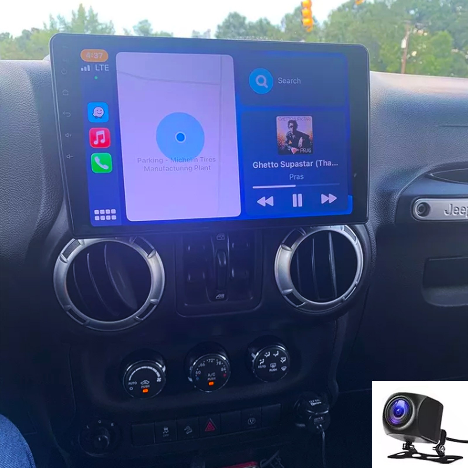 10.1″ Apple Carplay Android 12 For 2007-2017 Jeep Wrangler JK Radio GPS Navi FM