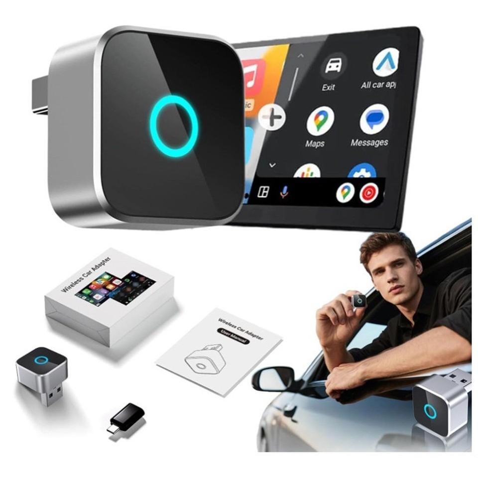 Auto Mini Wireless CarPlay Adapter CarPlay Dongle For OEM Wired CarPlay Cars