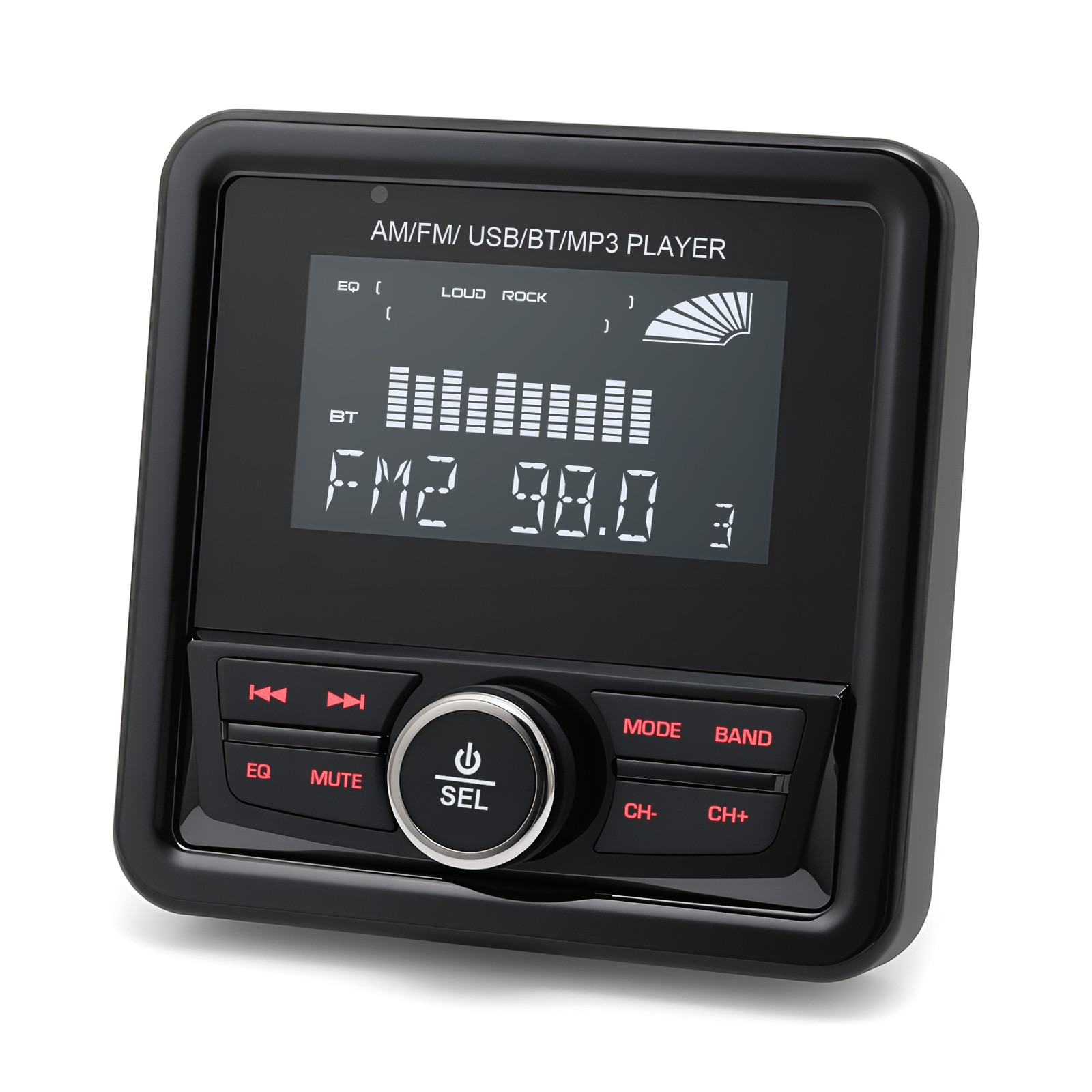 Marine Digital Media Receiver Bluetooth Waterproof LCD Display Boat Radio System