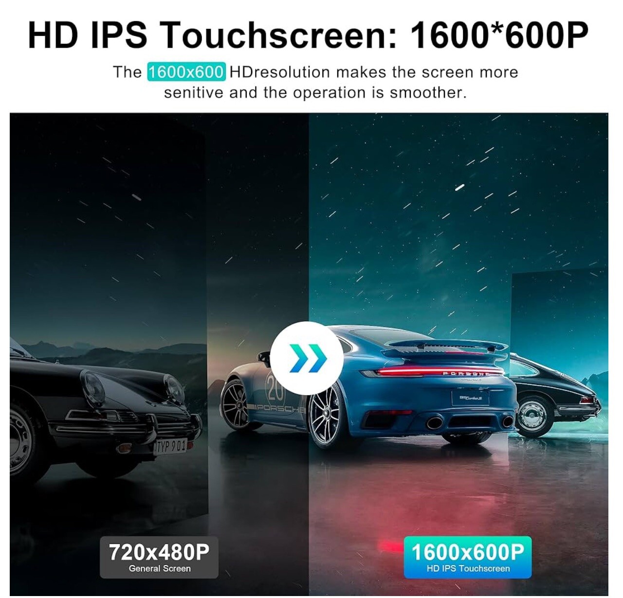 Wireless Portable Carplay Screen for Car, 10.26″ HD IPS Apple Carplay and And…