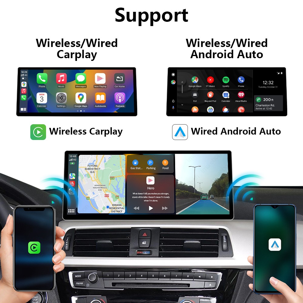 Touchscreen Carplay/Android Auto For BMW 1 2 3 4 F20 F30 F31 F32 F33 F34 F36