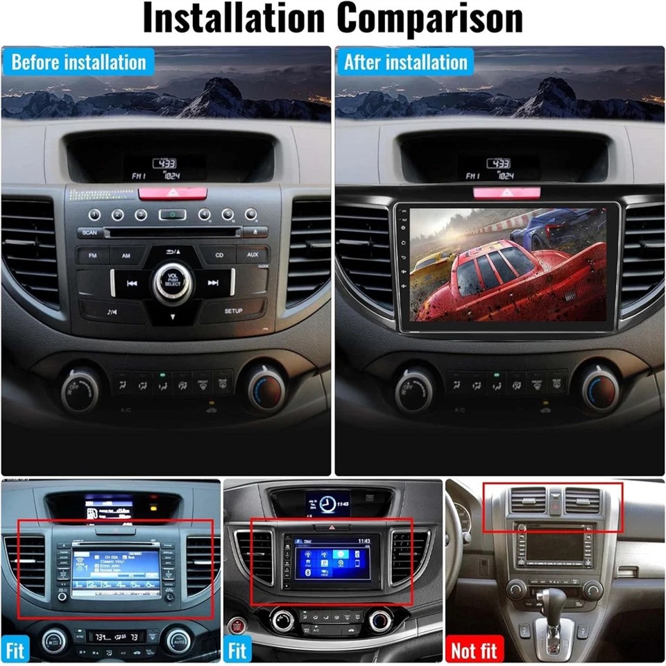 10” Android 15 Carplay Radio Stereo Navi For For Honda CRV 2012 2013 2014-2016