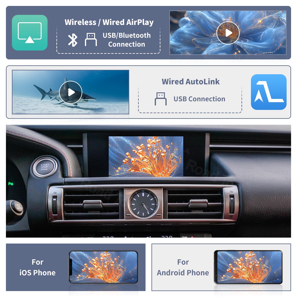 Wireless Carplay Android Auto Module For Lexus IS 2014-2020 Mirror Link AirPlay