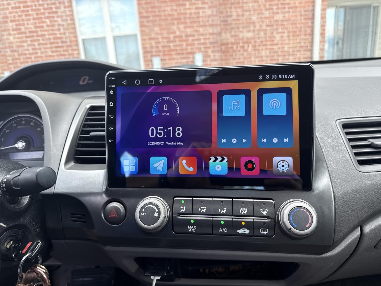 For Honda Civic 2006-2011 Apple CarPlay Android Car Stereo Radio GPS Navi 64G