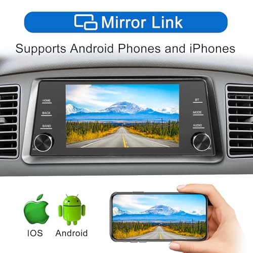 Single Din Touchscreen Radio – Wireless/Wired CarPlay & Android Auto – HD IPS 5″