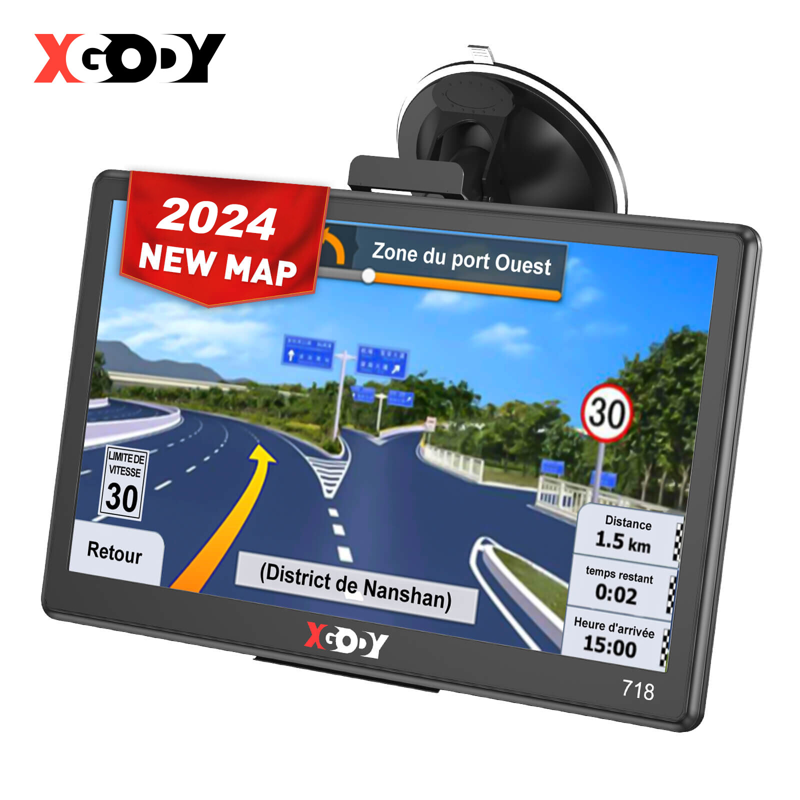 XGODY 7” Car & Truck GPS Navigation Sat Navi 8GB 256MB Canada Mexico USA Maps