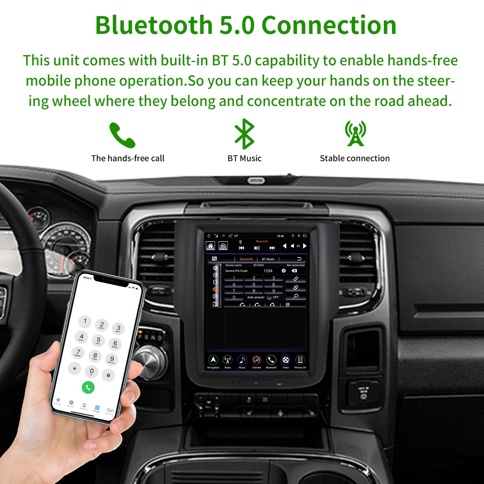 GEN 4 Android Car Radio Stereo For Dodge RAM 1500 2500 3500 2013-2018 GPS Navi