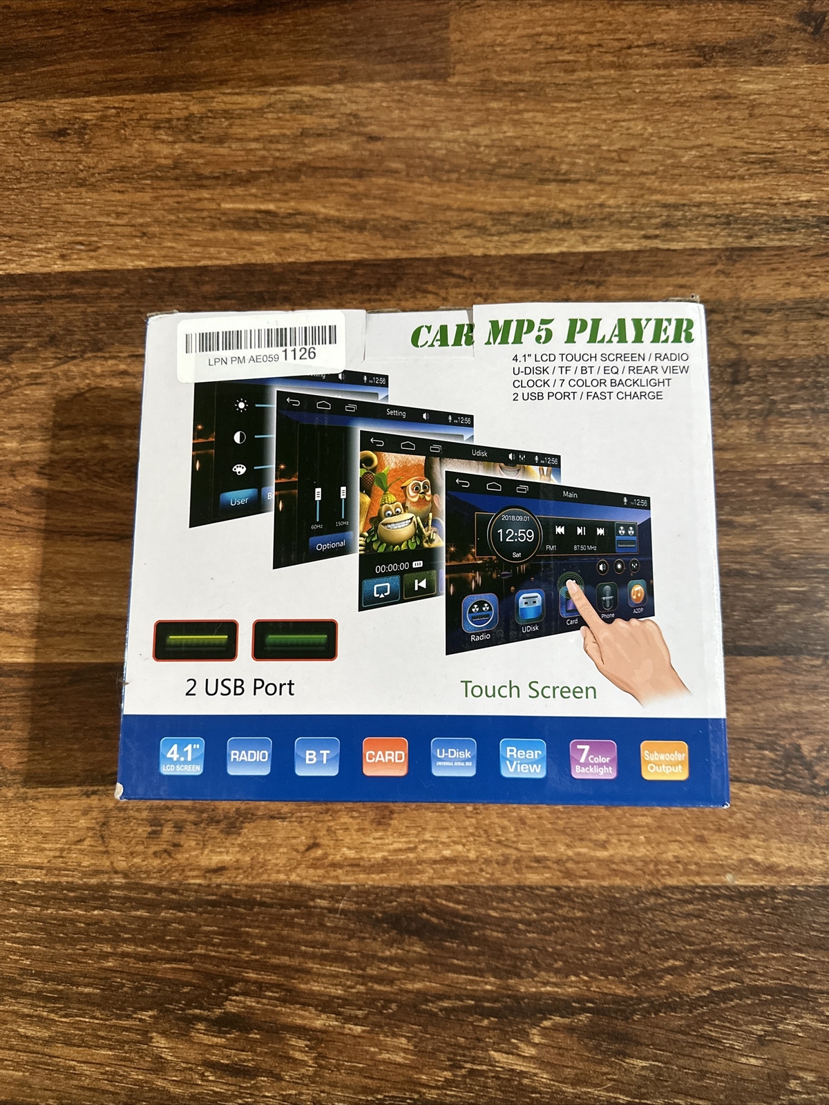 Car MP5 Player with 4.1 inch LCD Touchscreen