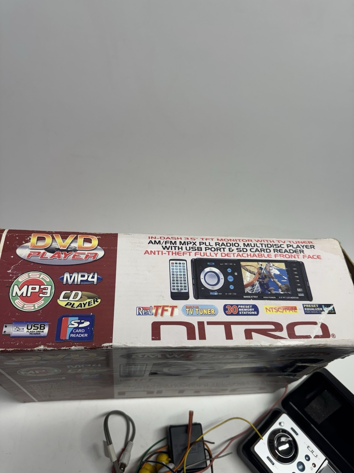 NEW Nitro Audio BMWX-4735T DVD/CD PLAYER MP3, MP4,USB-SD