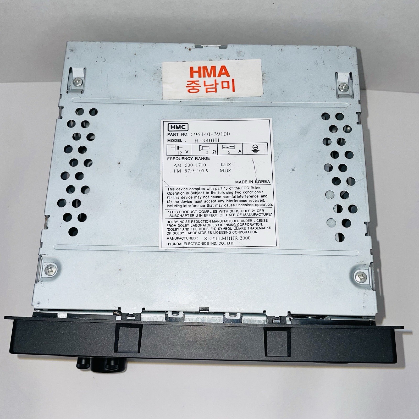 Hyundai XG 2001 2002 2003 Factory Radio Head Unit CD Tape Player OEM 961003L100