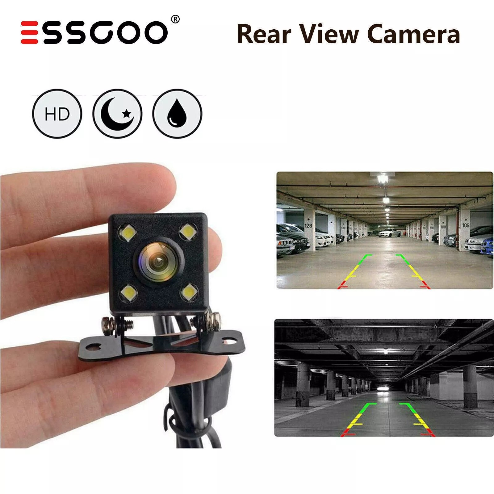 4LED Car Rearview Parking Backup Camera View Reverse for Car Stereo Radio