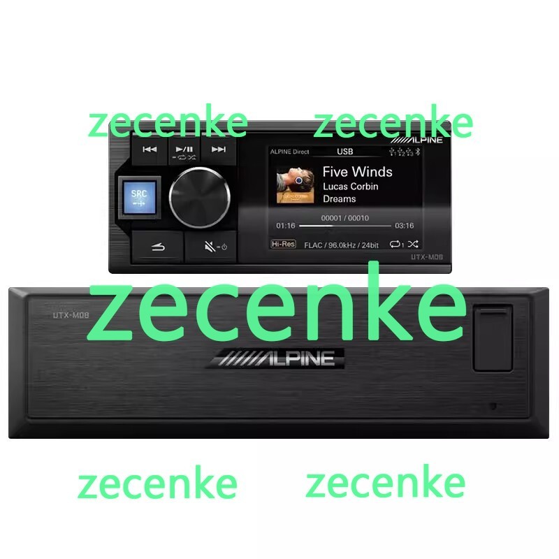 Alpine UTX-M08S | Hi-Res Audio Digital Media Receiver with Bluetooth and USB