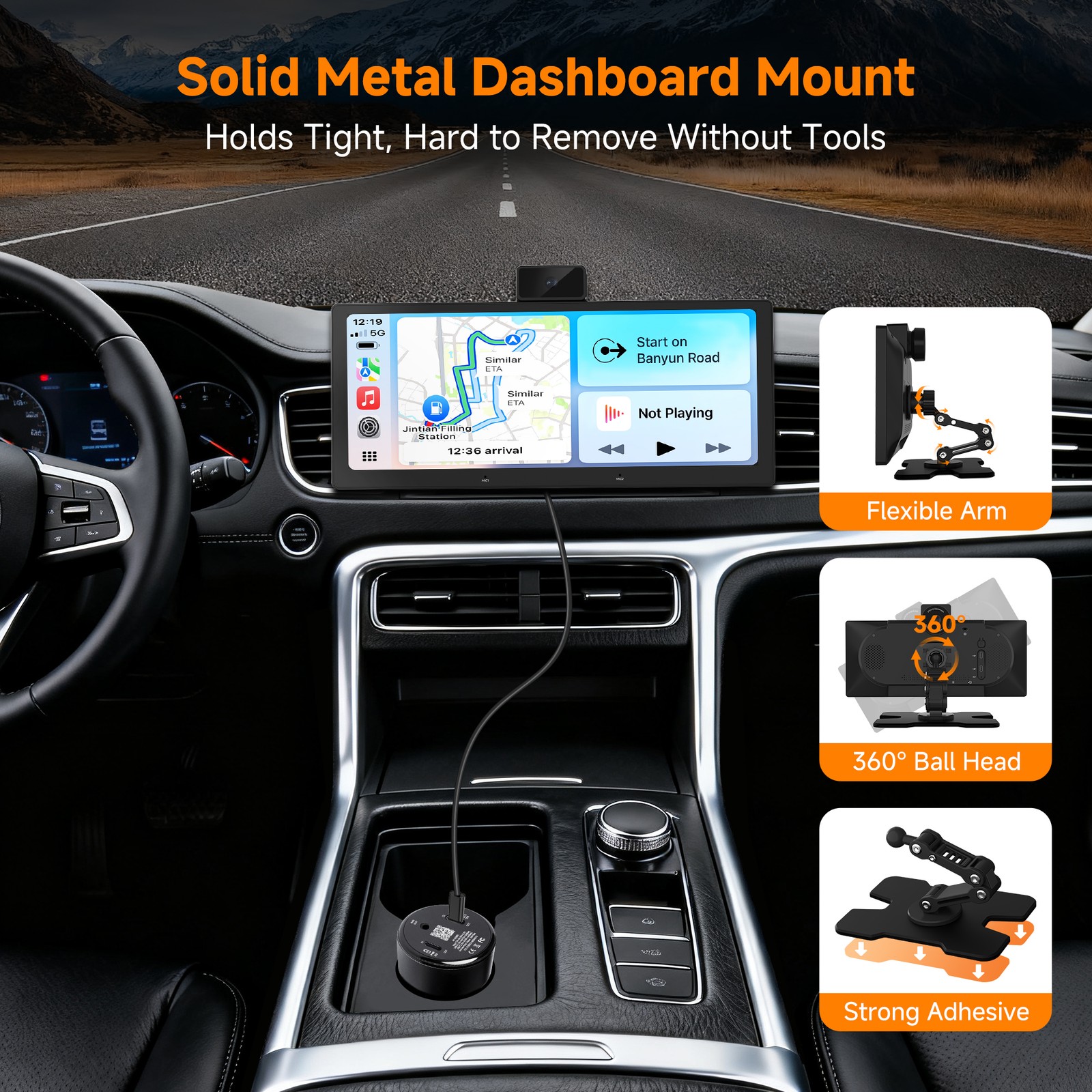 ATOTO P9 9″ Android Digital Media Receivers Portable Car Stereo w/ Dash Camera