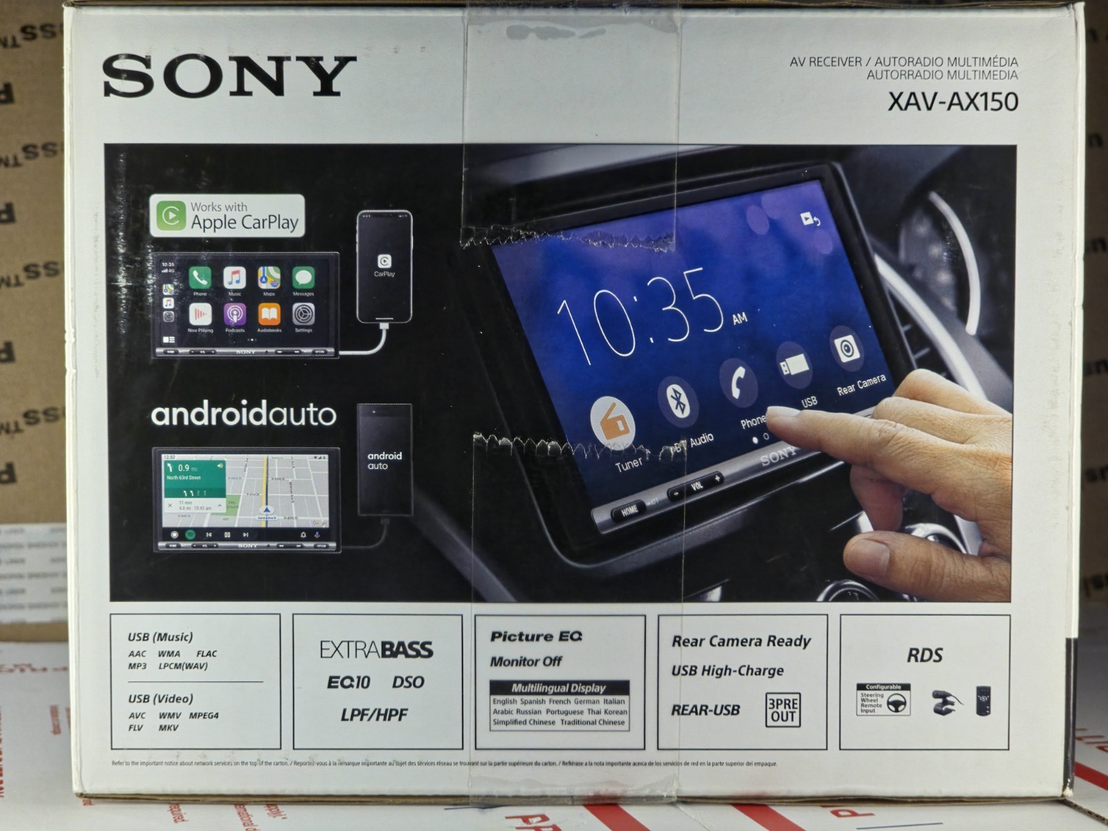 Sony XAV-AX150 6.95″ Apple CarPlay Android Auto Bluetooth Car Stereo w/ Harness