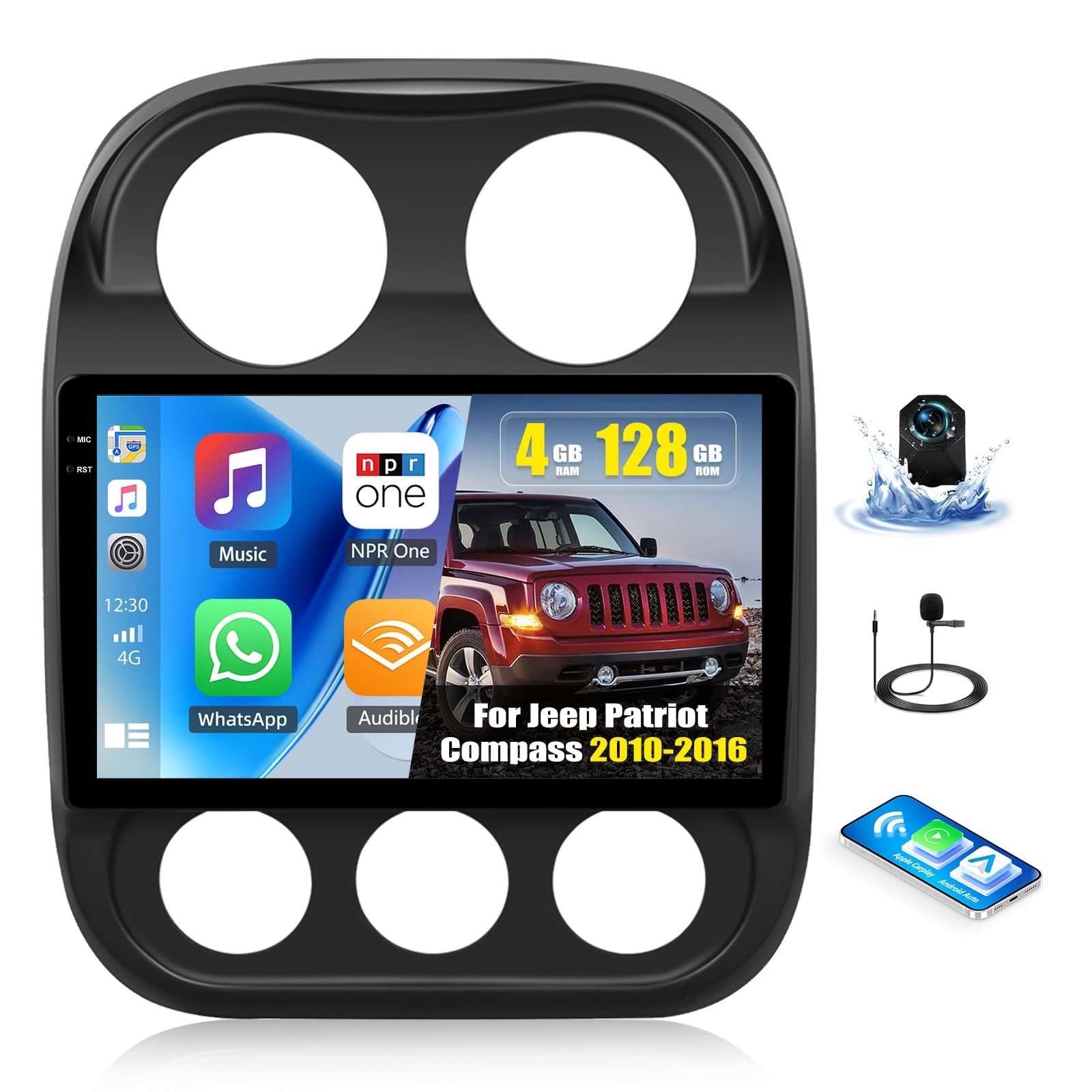 [4+128G] Android 15 Car Radio Stereo for Jeep Patriot Compass 2010-2016 with …