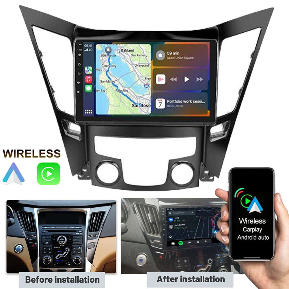 for Hyundai Sonata 2011-2015 Android 12 Apple CarPlay Car Stereo Radio GPS NAVI