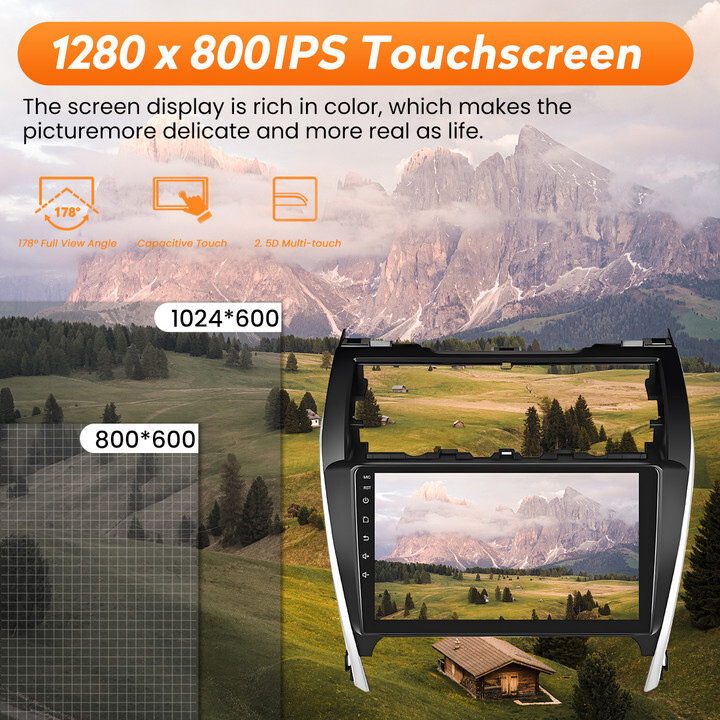 For 2012-2014 Toyota Camry 10.1″ Car Stereo Radio Android 12 Carplay GPS +Camera