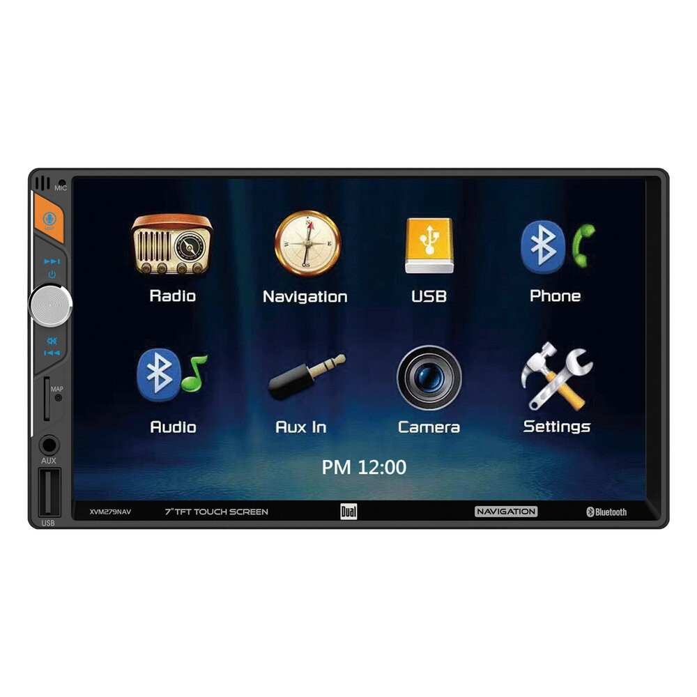 Dual Electronics XVM279NAV 7″ LCD Navigation Media Receiver, Fact. Recondition