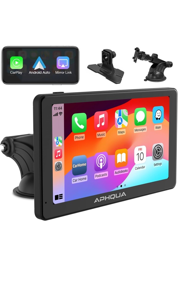 2024 APHQUA Wireless Portable Carplay and Android Auto,Carplay Screen for Car…