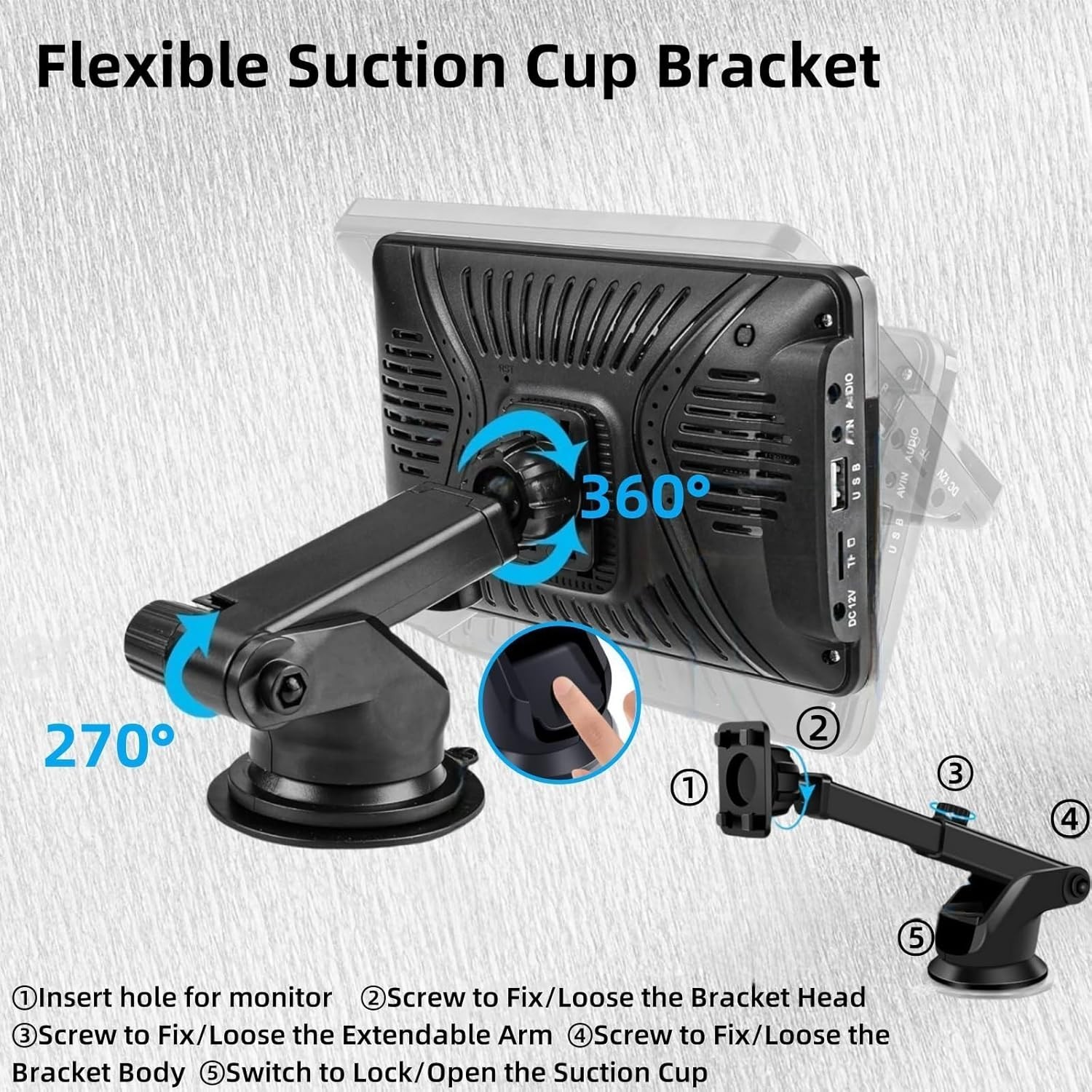 Adjustable Windshield Carplay Mount for Maximum Stability & Easy Installation