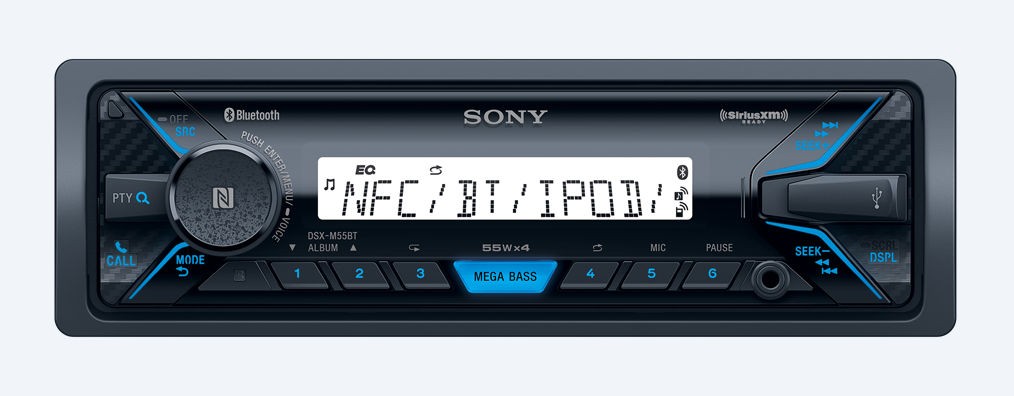 Sony Dsx-M55bt-UOB ( Used Open Box ) With Marine Cover (Black)