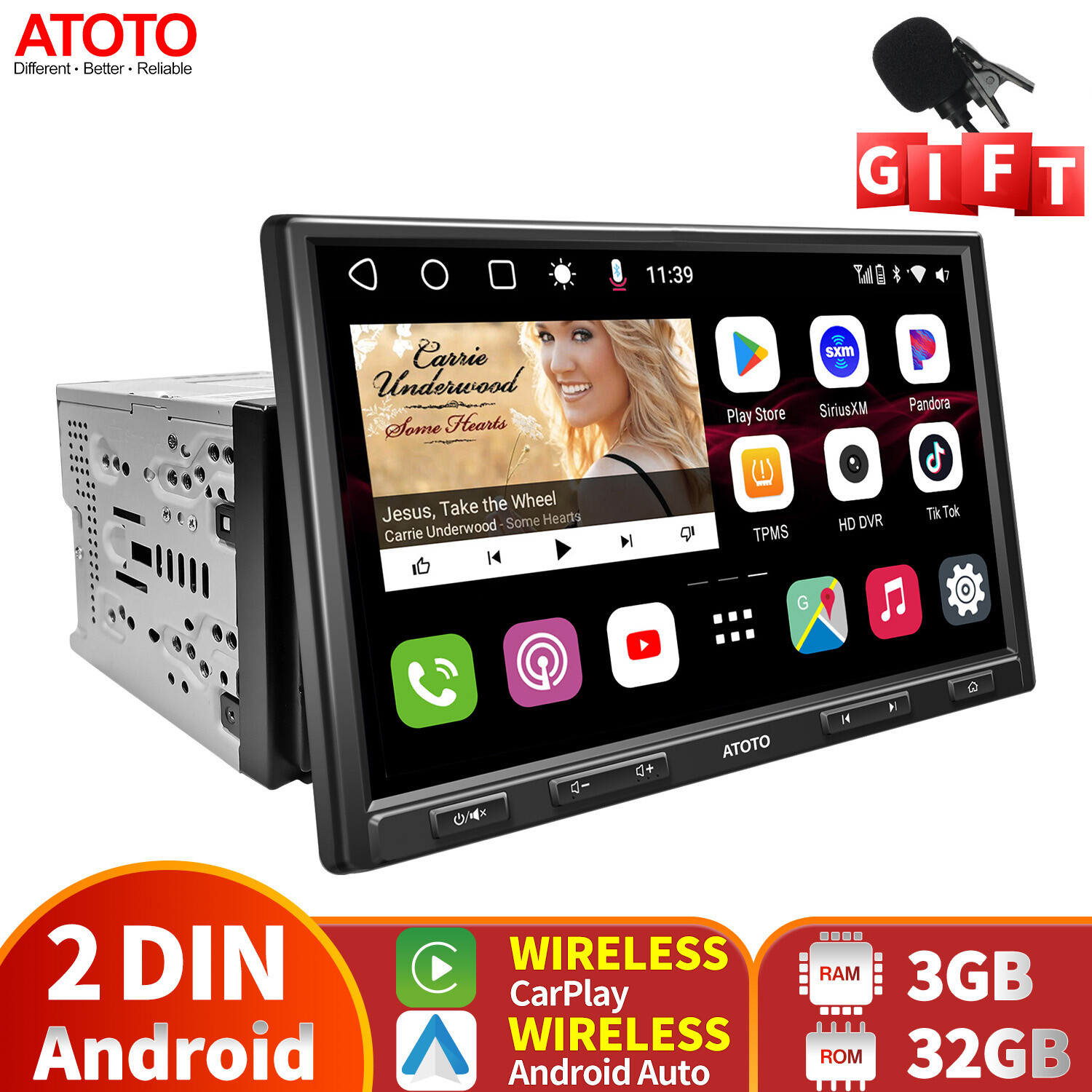 ATOTO S8 Pro 10.1IN Split Screen Car Stereo 2DIN Wireless CarPlay & Android Auto