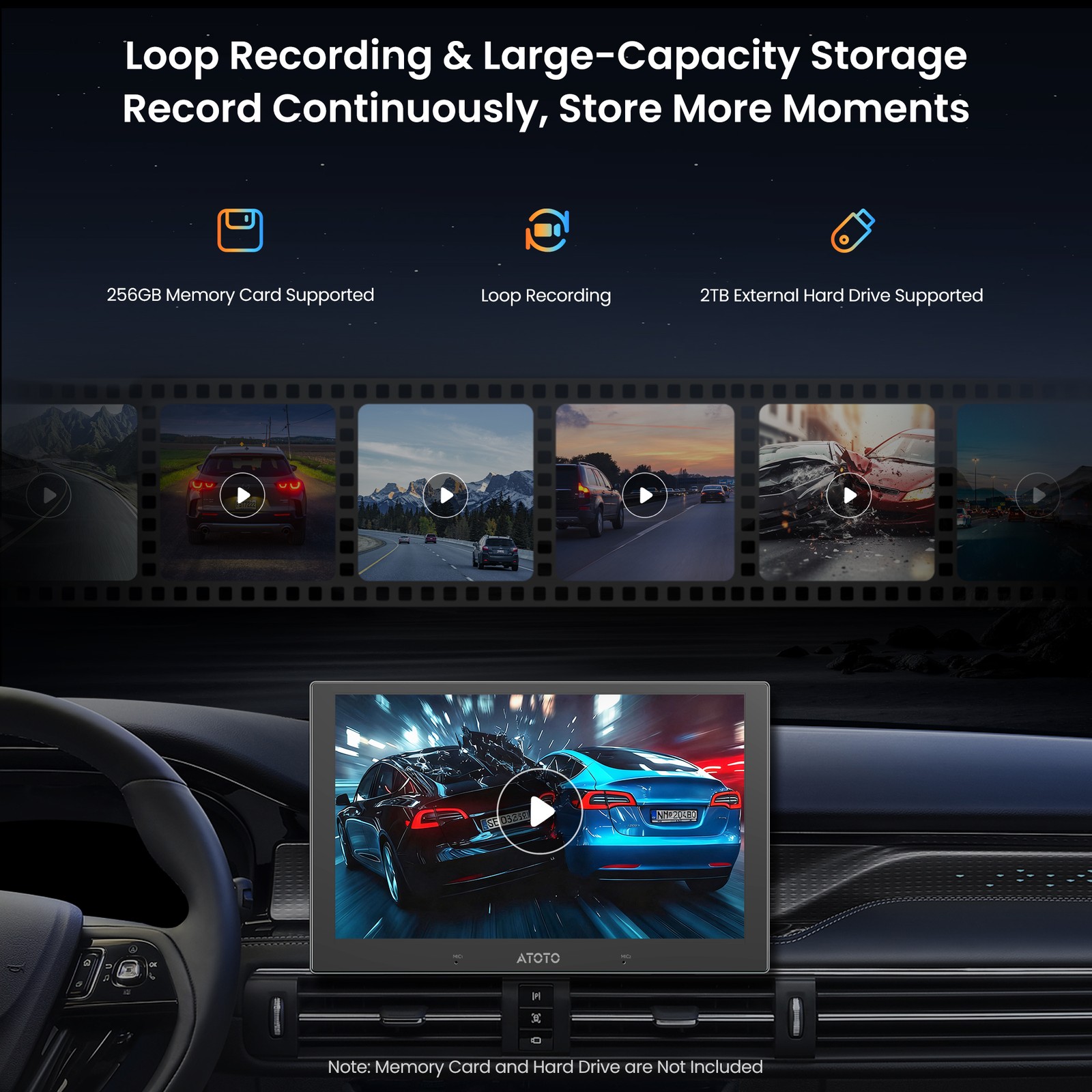 ATOTO 10.1” Android 2Din Car Stereo CarPlay AI Agent Drive Karaoke+ Front CAM