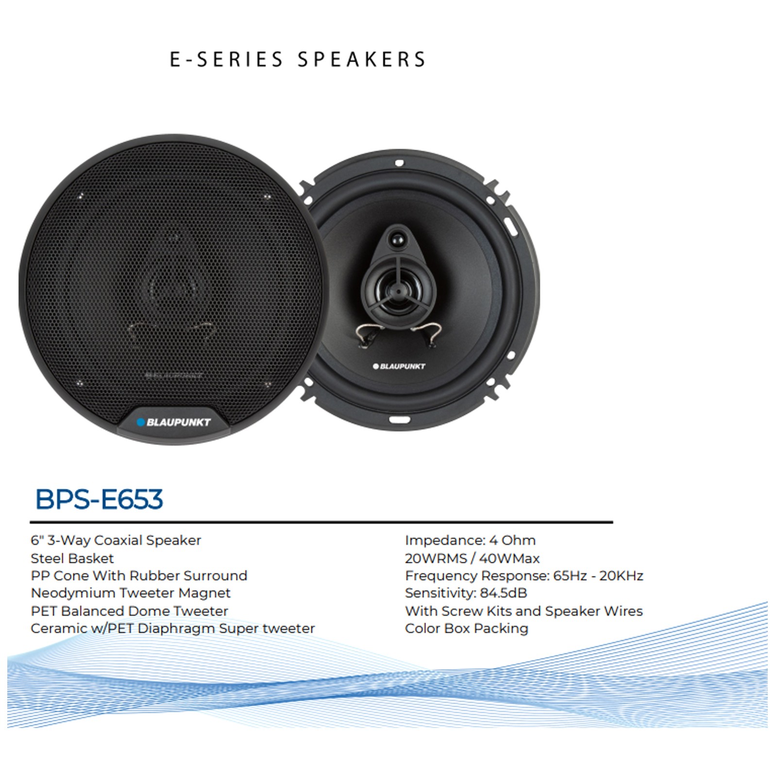 Blaupunkt 6″ Touchscreen DVD/CD Radio, 2x 6×9″ 70W + 2x 6×9″ 70W Speakers, Wire