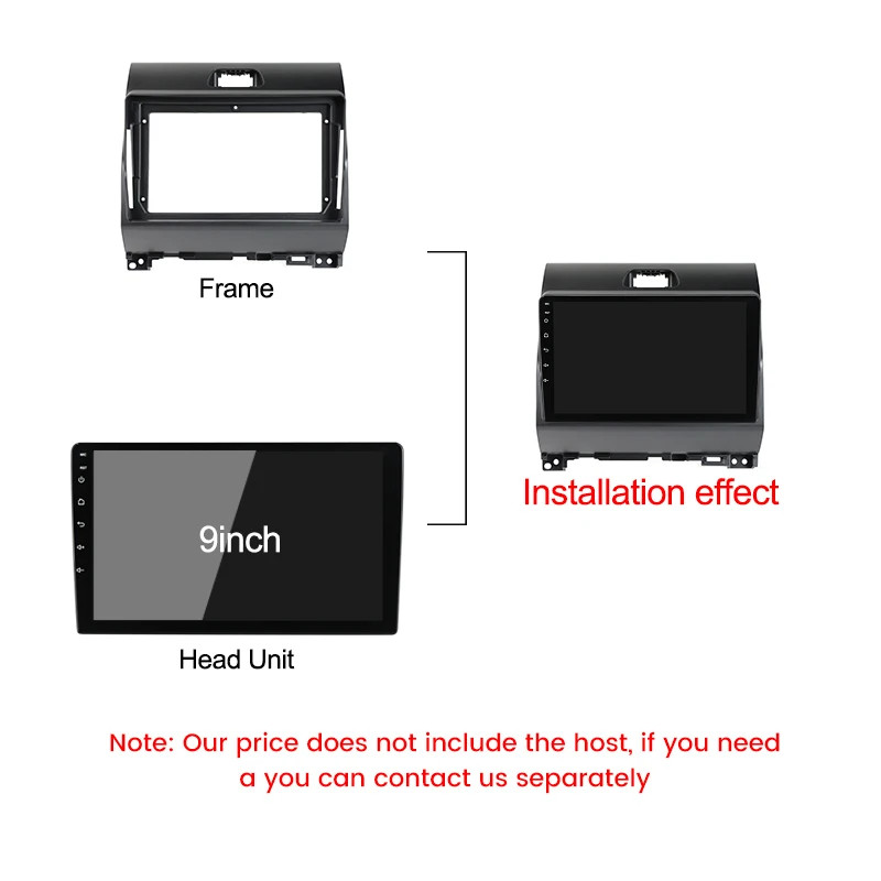 Navifly 9 Inch Android All in One Car Radio Fascia Frame Adapter for KIA Ray 201