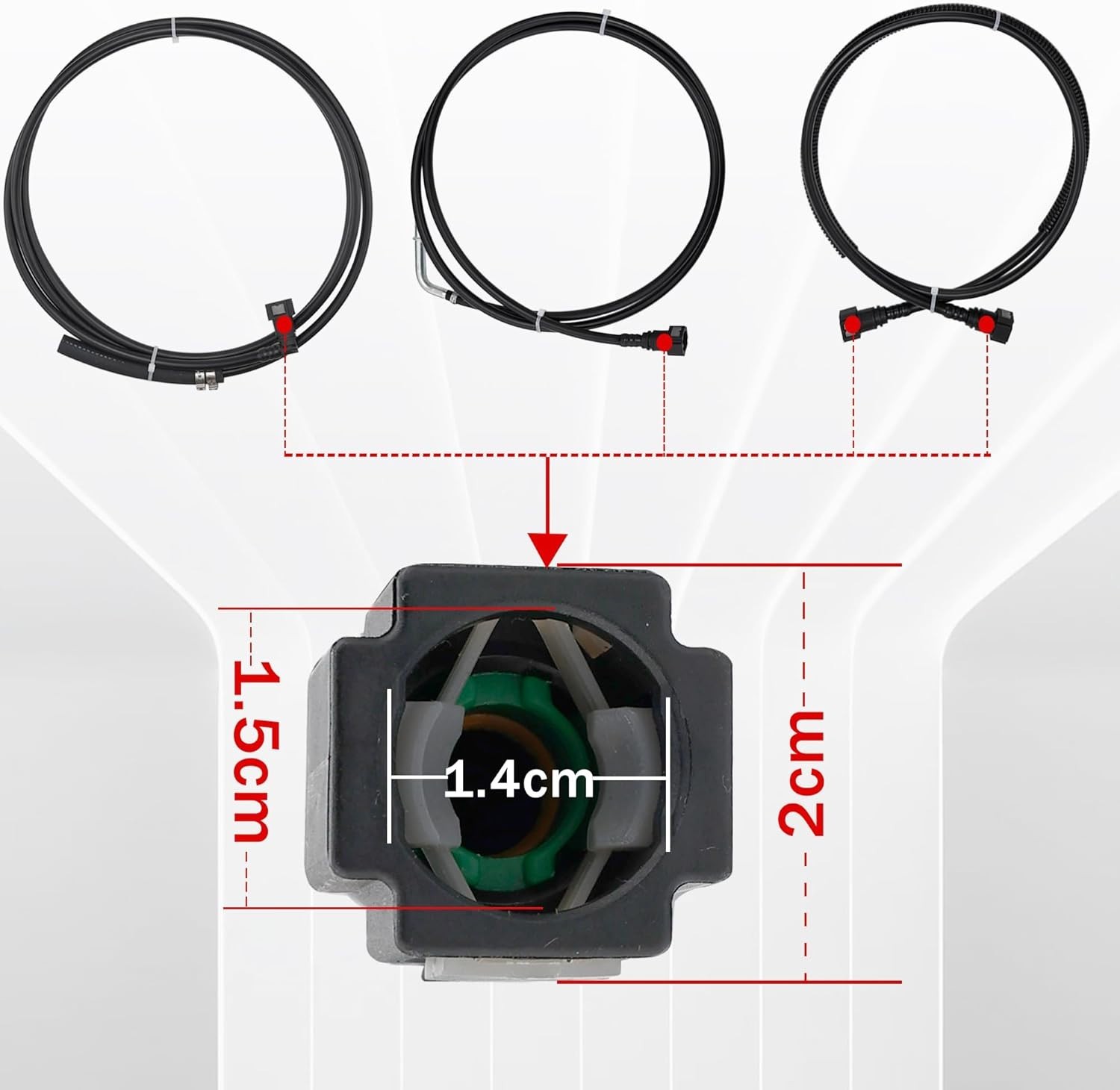 FL-FG0810 Fuel Lines Kit Nylon Compatible with GMC Yukon 2002-2004, Fit for