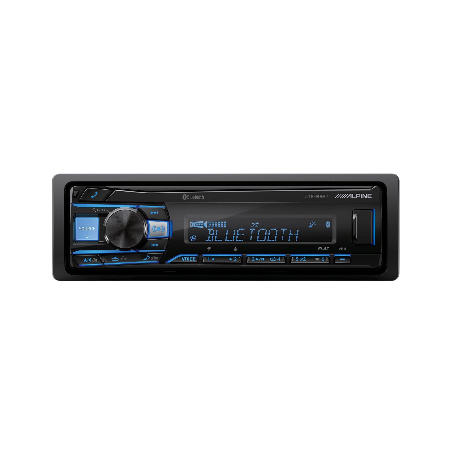 Alpine UTE-63BT Bluetooth Car Stereo with DVR-C310R Dash Camera