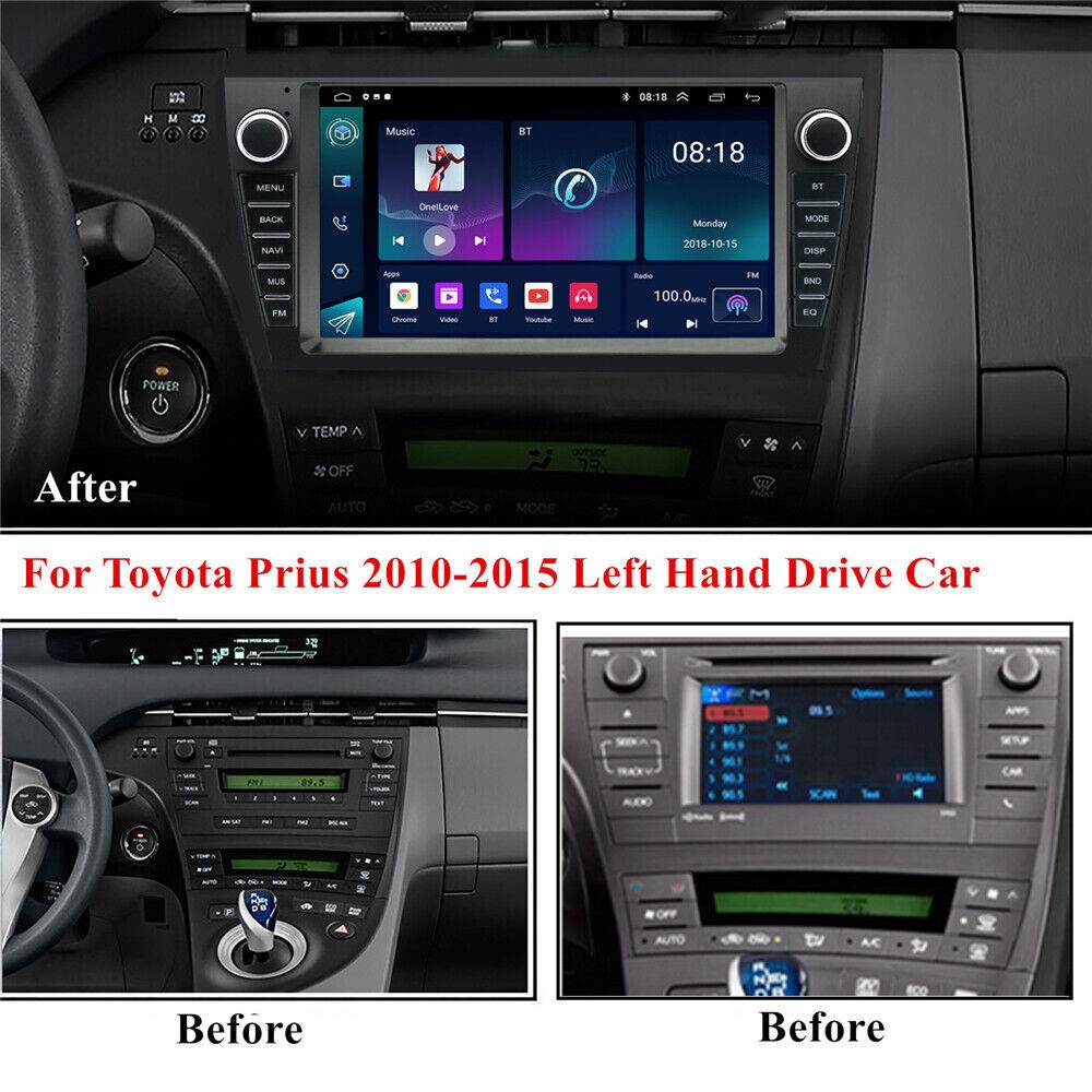 9In Car Touch Screen Player FM Radio USB WIFI Fit For Toyota Prius 2010-2015 RHD