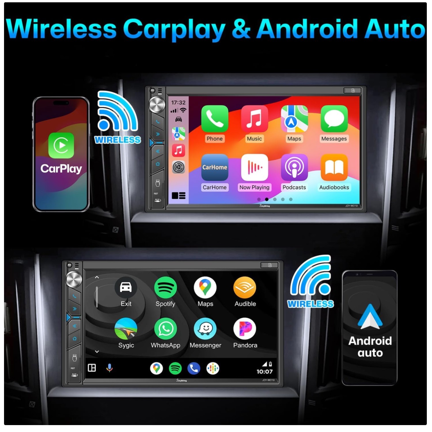 Double Din Stereo with Mirror Link & Backup Cam
