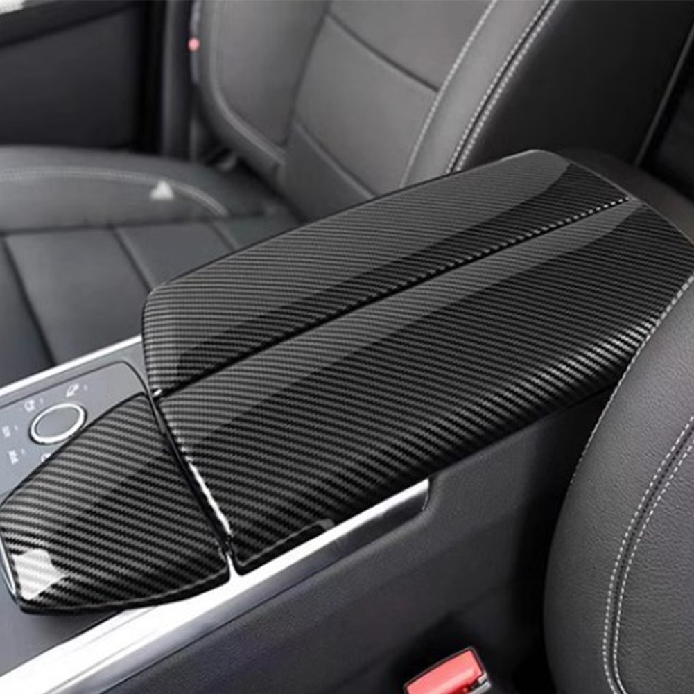 For Benz ML350 X166 W166 Carbon Fiber Texture Console Armrest Panel Cover Trim