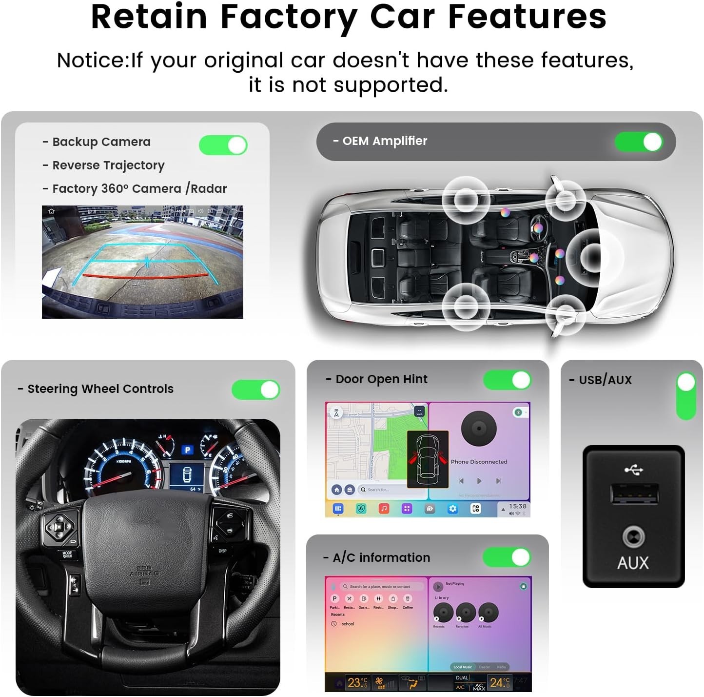 Dasaita Car Radio for Toyota 4Runner 2010-2023 QLED 9″ Display GPS DTS CarPlay