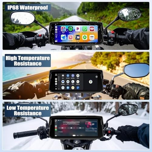 6.86 Inch Motorcycle Carplay Screen with Wireless Carplay & P2-6.86″ IP68