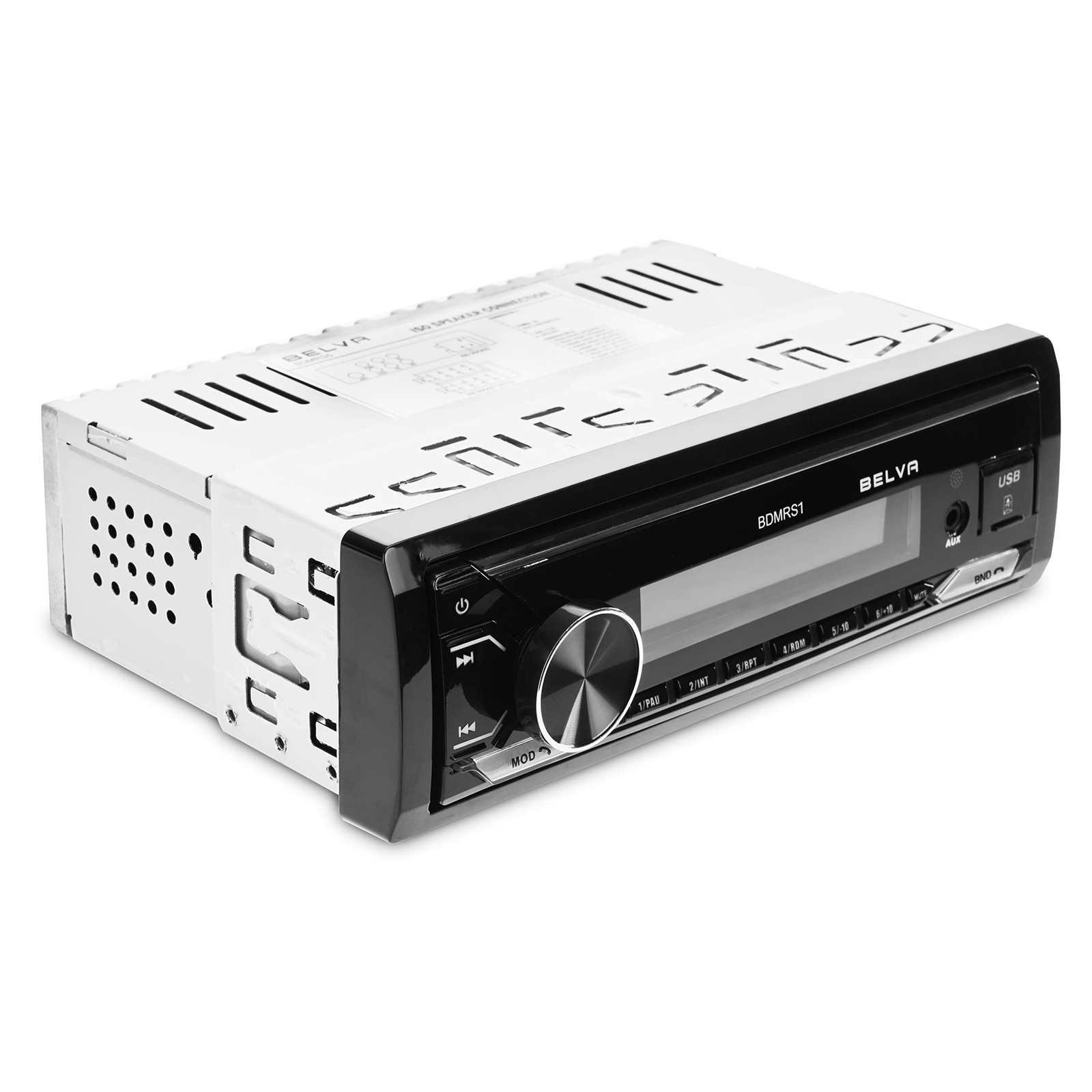 Single DIN Black Car Stereo Receiver Bluetooth MP3 USB AUX SD Card 50W x 4