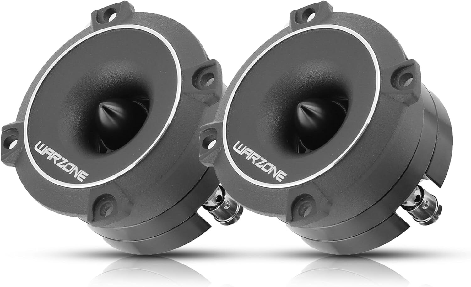 2X WARZONE 2.93″ Super Tweeter, 4 Ohm, 110W Max, 106dB Sensitivity,Titanium,CCAW