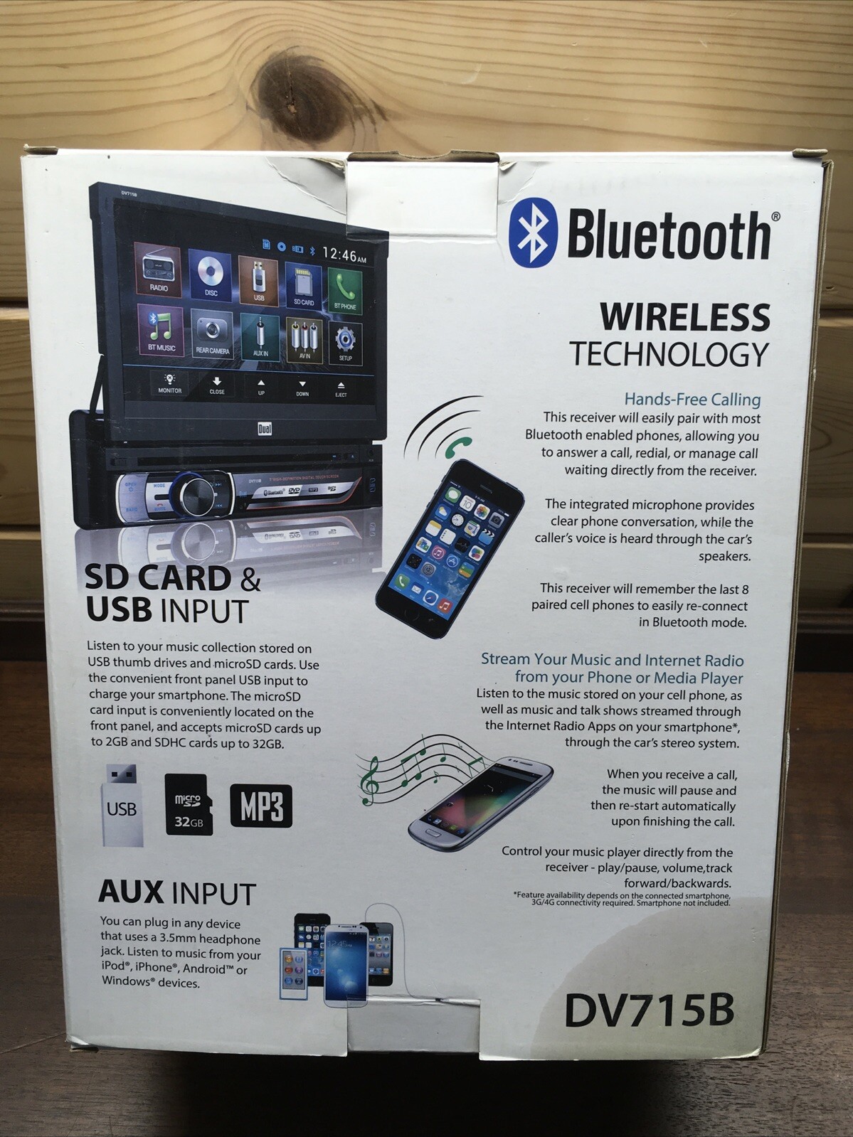 🔥Dual Multimedia DVD Receiver DV715B 7″ Flip Touchscreen W/Bluetooth USB SD