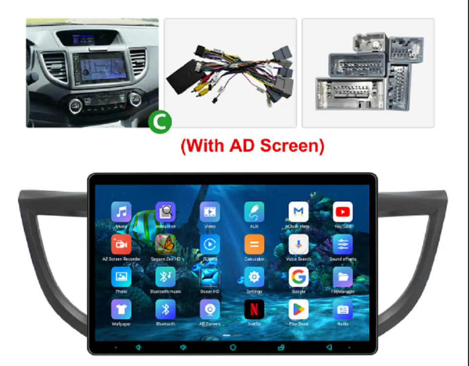 For Honda CRV 2012-2016 Car Radio Stereo GPS Navigation Android 13 WIFI BT Audio