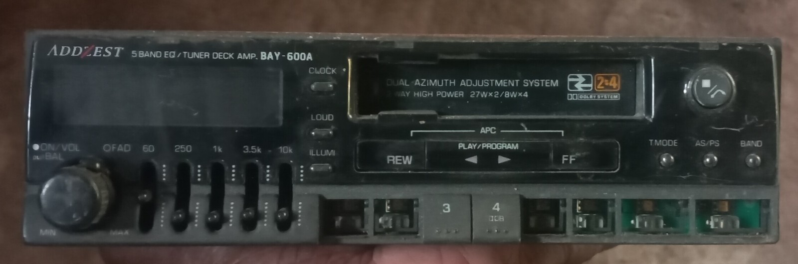 Clarion Addzest BAY-600A Cassette Tuner Graphic Equalizer old school Rare JDM